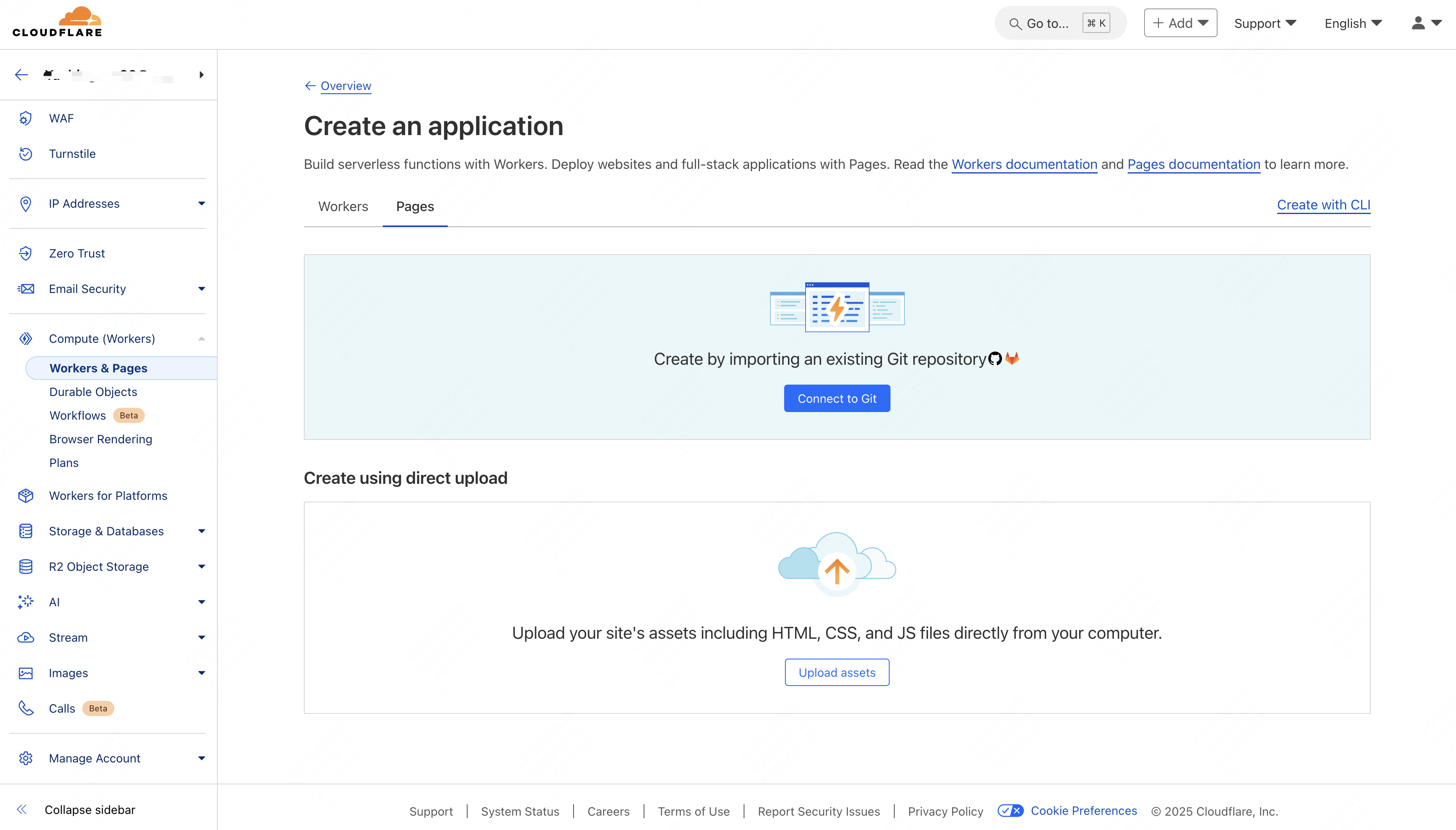 Connect to Git on Cloudflare